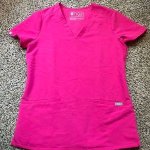 Pink FIGS three pocket scrub top size XXS